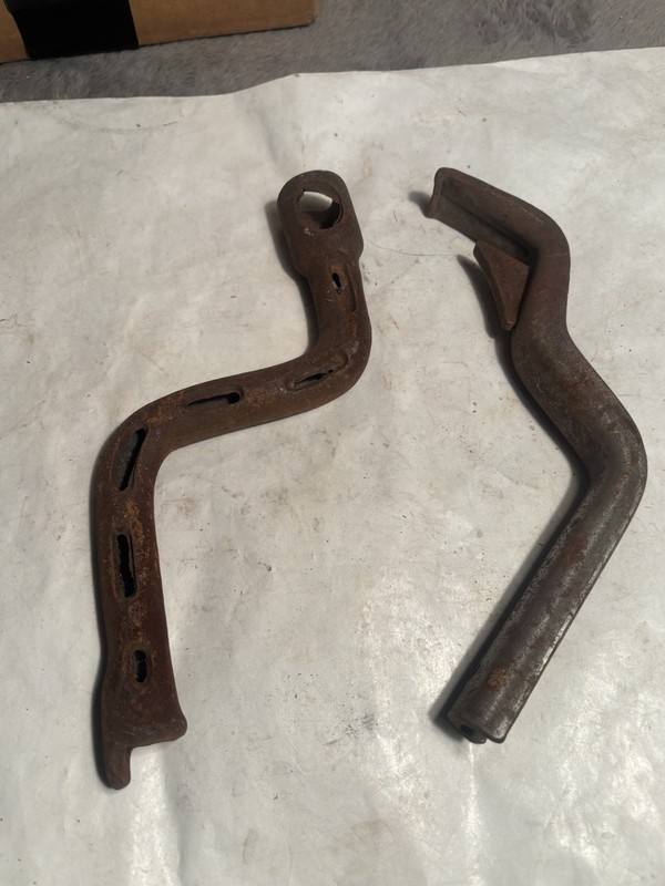 2- Cast Iron Wood/Coal Cook Stove Tools Lid Lifters   Grate Shaker/Lifter Combo
