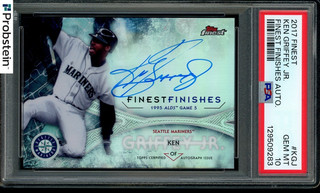 2017 Topps Finest Finishes Ken Griffey Jr HOF ON CARD AUTO PSA 10 POP 2