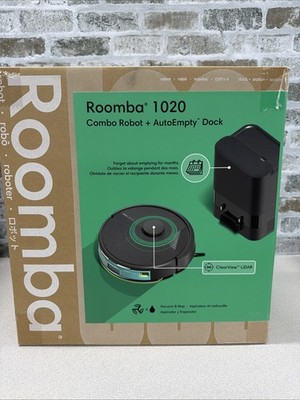 iRobot Roomba 1020 Combo Robot Vacuum & Mop + AutoEmpty Dock - NEW!