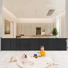 Retractable Baby Gates Extra Wide, 41" Tall Extends up to 120" Wide, Dog Gate...