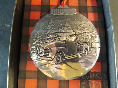 Wendell August Forge Vintage Pickup & Tree Christmas Ornament 3" wide - Picture 4 of 5