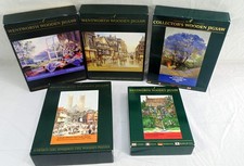 Vintage Lot of 5 Wentworth Wooden Jigsaw Puzzles 250 Piece