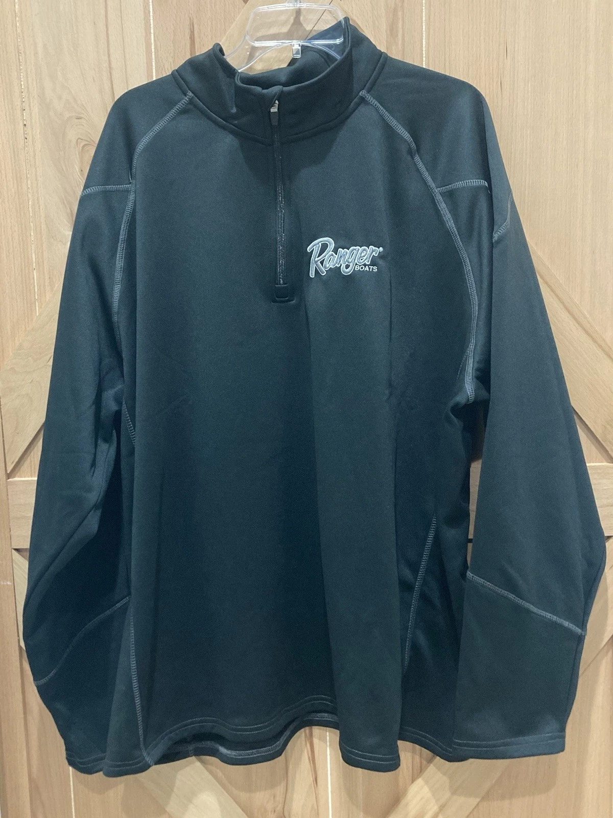 NWT Ranger Boats 3XL Black 1/4 Zip Fleece Pullover Performance Mens Jacket New