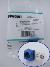 Panduit NetKey NK688MBU Cat6 Keystone Jack Module, Blue ~STSI