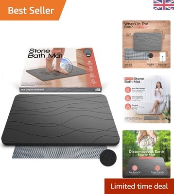 Moderne XL rutschfeste Stein Badematte - schnelltrocknende Kieselgur für Küche & Bad