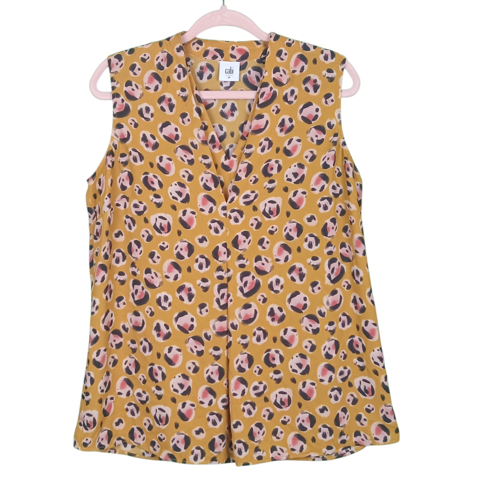 Cabi Sleeveless Animal Print Blouse Woman's  Size Medium