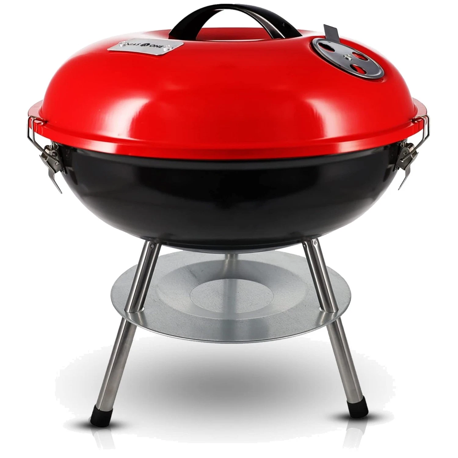 Small Charcoal Grill for Backyard - Locking Lid, Portable