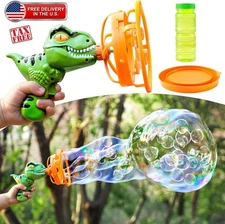 Electronic Dinosaur Bubble Machine-Outdoor-Bubble Toys, With Liquid, Kids Gift
