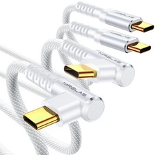 MRGLAS USB C to C Cable 60W 3.2A 2-Pack, 6.6 6.6FT 6.6ft 6.6ft, White