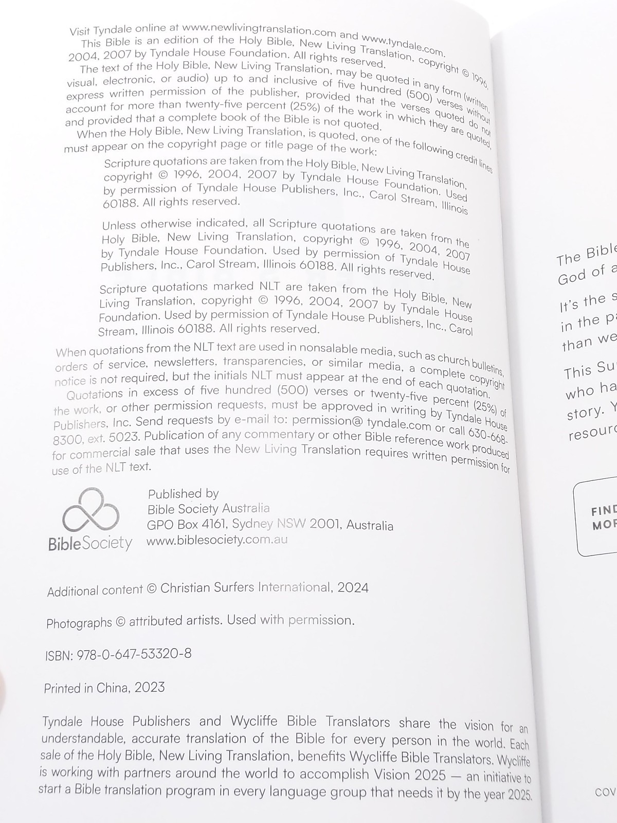 Surfer's Bible NLT - Edizione Cartacea foto 4