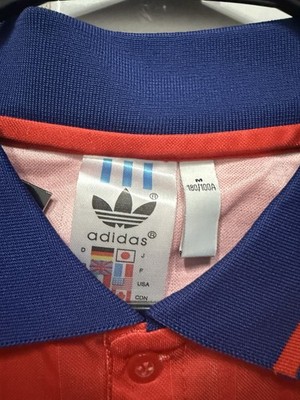 adidas Spain National Team Red Yellow Blue Soccer Jersey Shirt Men's M