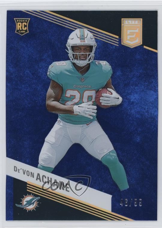 2023 Panini Donruss Elite Rookies Blue 46/99 De'Von Achane #132 1qg0