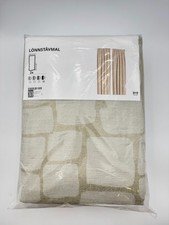 Ikea LONNSTAVMAL Cream Room Darkening Curtains 2 panels 57x98 inches 205.563.76