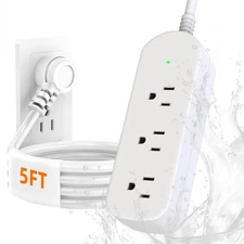 Best Surge Protector Power Strip KPQ IPX6 Grade Waterproof Outdoor/Indoor Strip