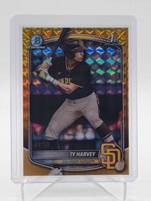 TY HARVEY 2025 BOWMAN CHROME DRAFT 1ST GOLD GEOMETRIC /50 #BDC-58 PADRES Q4115