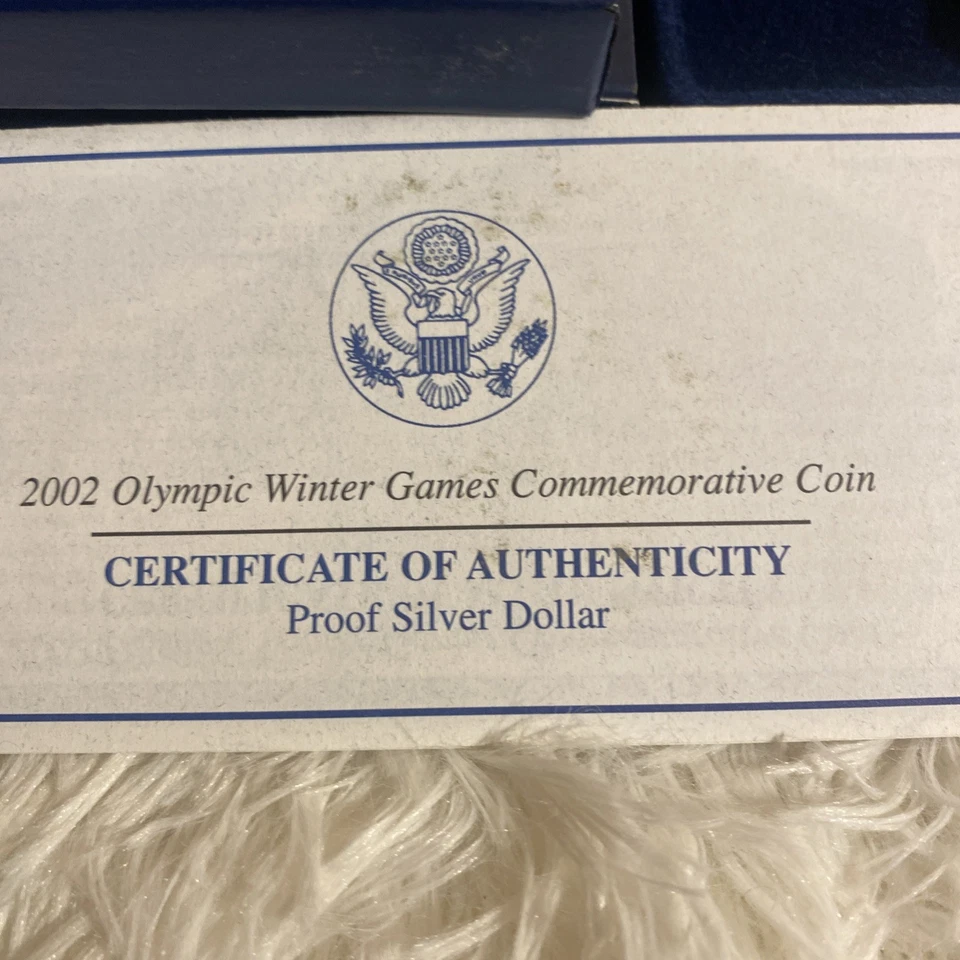 2002 U.S. Mint Salt Lake Olympic Games PROOF Silver Dollar OGP w/ COA 90% Silver - Image 4 of 4