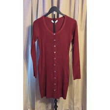 NWT No Boundaries Quarter Button Long Sleeve Sweater Dress Women's Size Medium