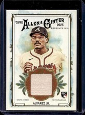 2025 Topps Allen & Ginter Nacho Alvarez Jr. Full-Size Relics Bat #AGR-NAL Braves