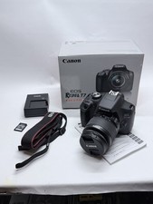 Canon EOS T7 Rebel with case 18-55mm Lens Battery Charger Straps Memory Card