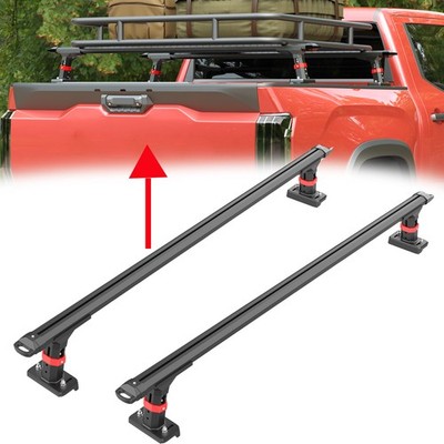 Adjustable Aluminum Pick Up Truck Bed Ladder Rack Carrier 600lb Extendable Racks