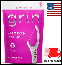 Grin Oral Care Smooth Flosspyx 75 Ct Dental Flosser