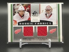 2013-14 SP Game Used #RF2-DM Danny DeKeyser / Petr Mrazek MEM Detroit Red Wings