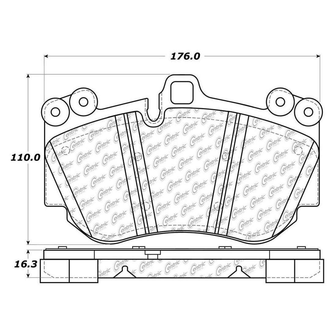 Front Disc Brake Pad Set fits 2014-2018 Audi R8 V8 front disc 380mm