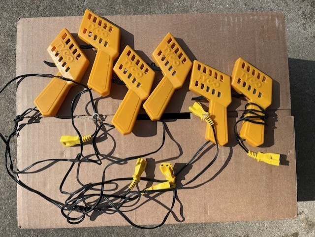 6 Tyco HO Slot Car Controllers Yellow Plastic