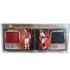 2025 Panini Silhouette Football  1 on 1 booklet Sanders and Rison Patch Auto /35