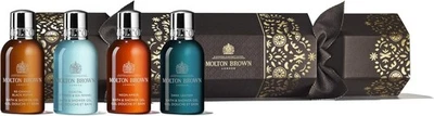 Molton Brown Bath & Shower Gel Set 4 x 50ml Woody Scented Body Wash Cracker Gift
