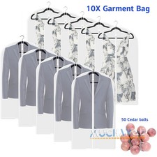 10x Garment Storage Bag Travel Suit Dress Coat Closet General Dustproof Cover