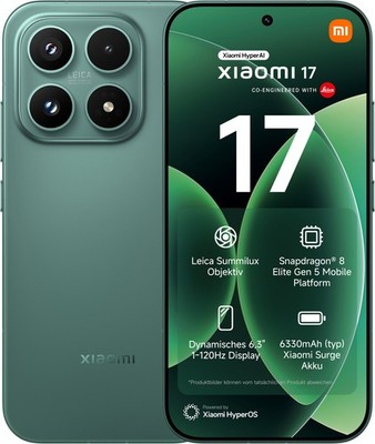 Xiaomi 17 512GB grün 5G Android Smartphone 6,3 Zoll OLED 50 Megapixel - TOP