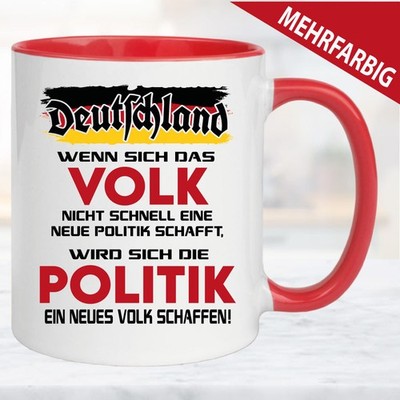   Tasse Politik Migration Volk Asyl Sprüche SPD Grüne CDU AFD Deutschland  