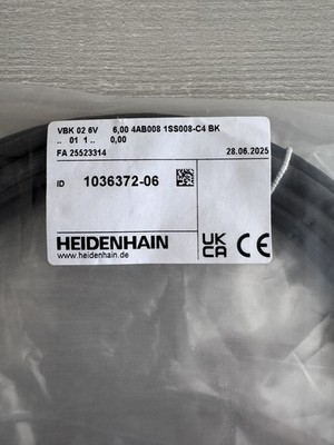 Heidenhain 1036372-06 Encoder Cable, 8 Pin Female M12 X M12 Coupling 6M