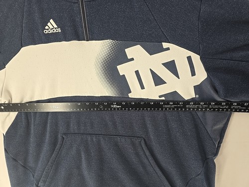 Notre Dame Sweatshirt Hooded Mens 2XL Blue Climawarm Adidas - Picture 5 of 16