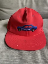 Vintage Toyota Red Car Embroidered Adjustable Baseball Hat Trucker Cap Racing