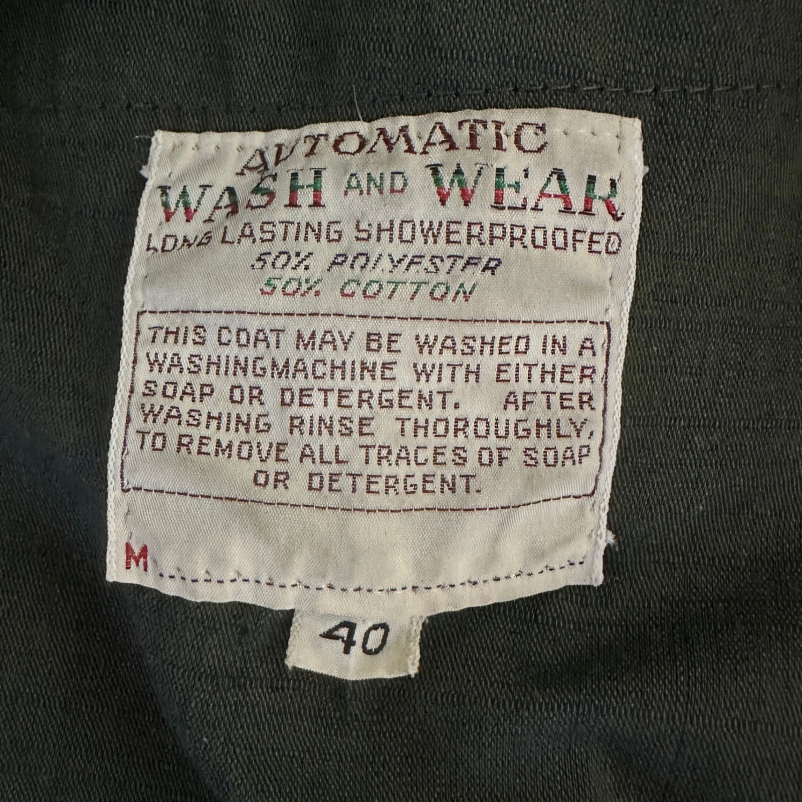 VTG Hastings Mens Mac Coat 40 M Olive Gray Glen Plaid Trench Overcoat Heritage image 9