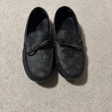 Louis Vuitton Monogram Leather Driver Loafers...