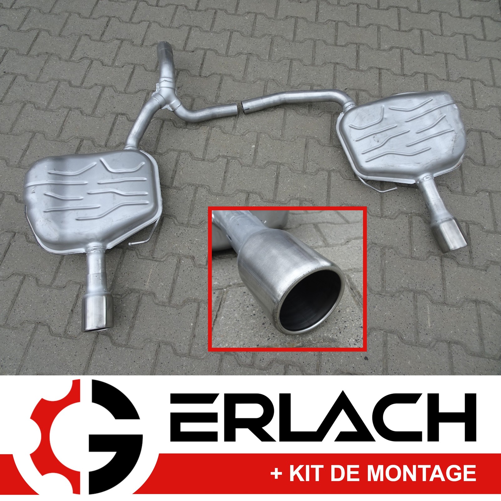 Silencieux d'échappement pour Ford Galaxy et Mondeo IV 2.0 2.3 2.5