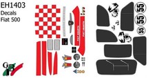 Decals Fiat 500 automodelli RC Bergonzoni scala 1/5