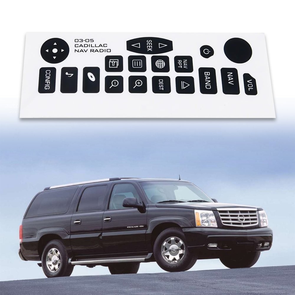 For 03-06 Cadillac Escalade Radio Audio Button Repair Decals Sticker Accessories