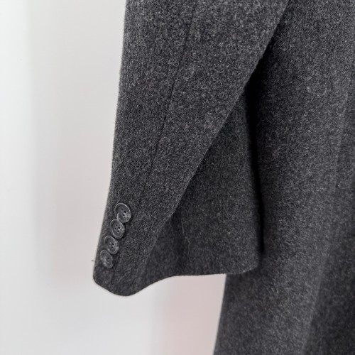 Vtg London Fog Wool Blend Trench Pea Overcoat Gray Made in USA Men's Sz S 44 - Picture 9 of 11