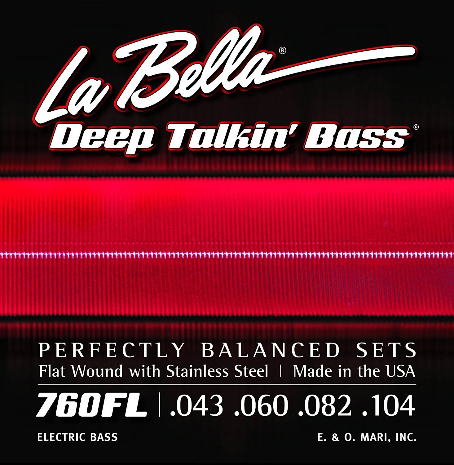 La Bella 760FL Deep Talkin Bass Flatwound Bass Strings - Light 8990₽