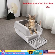 Extra Large Enclosed Cat Litter Box No Smell Pets Stain Resistant Anti-Splashing