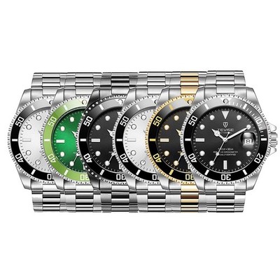 Automatic Watch Mechanical Date Stainless Steel Tevise Mens Homage Designer Boys