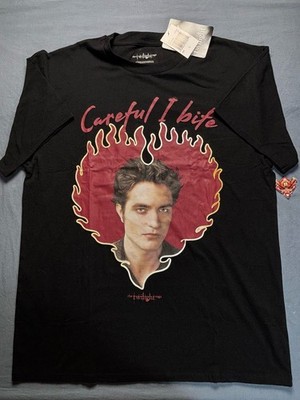 Twilight Edward Cullen T Shirt Careful I Bite Black Adult L NWT