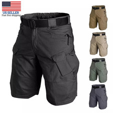 Mens Summer Tactical Short Cargo Outdoor Waterproof Hiking Fishing Track Short