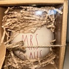 NEW  Rae Dunn MR. & MRS. CLAUS Christmas Ornaments Set Of 2 — photo 3