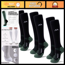 Compression Socks 15-20 mmHg Support for Men  Women - 3 Pairs, Pain Relief
