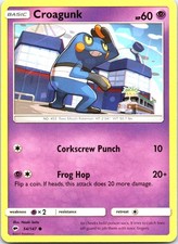 Croagunk 54/147 Common Burning Shadows Pokemon Near Mint
